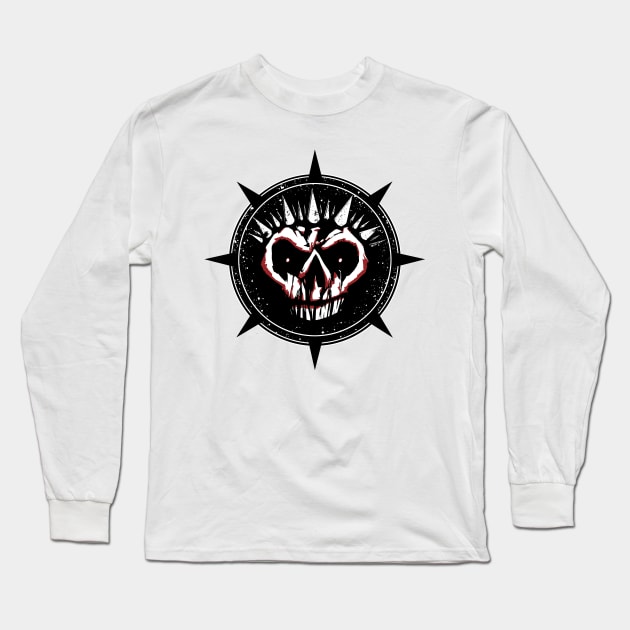 Skull Creep Long Sleeve T-Shirt by mrpsycho